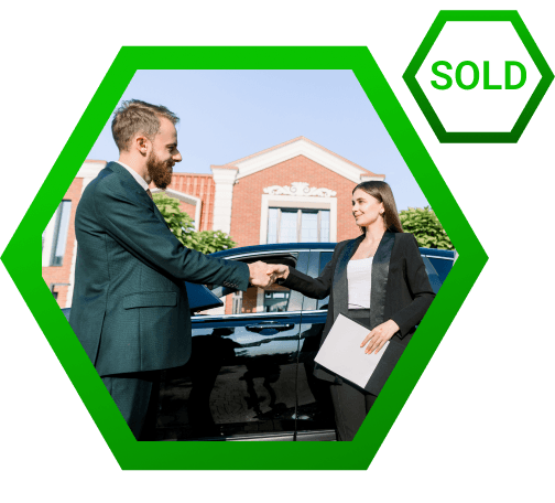 Illustration of a car being sold
